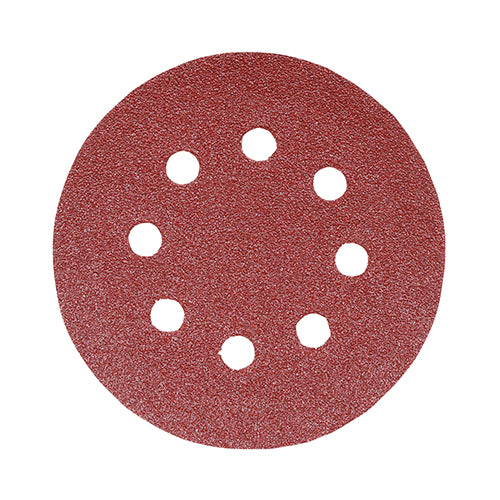 TIMCO Random Orbital Sanding Discs 120 Grit Red - 125mm - Image