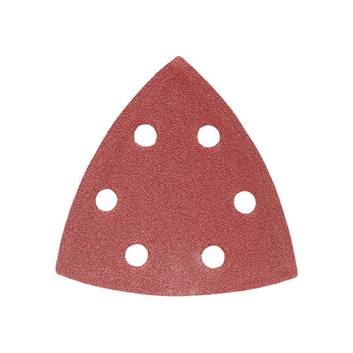 TIMCO Delta Sanding Pads 120 Grit Red - 95 x 95mm - Image