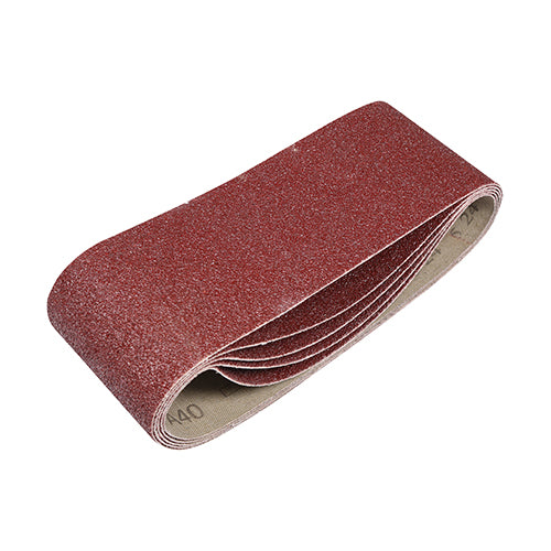 TIMCO Sanding Belts 40 Grit Red - 75 x 457mm - Image
