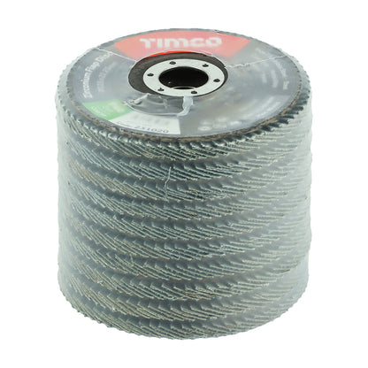 TIMCO Set of Flap Discs Zirconium Type 29 Conical P40 Grit - 115 x 22.23 - Image