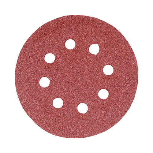 TIMCO Random Orbital Sanding Discs 80 Grit Red - 125mm - Image