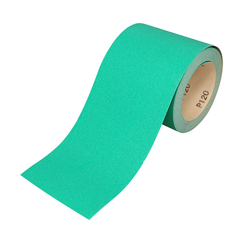 TIMCO Sandpaper Roll 120 Grit Green - 115mm x 10m - Image