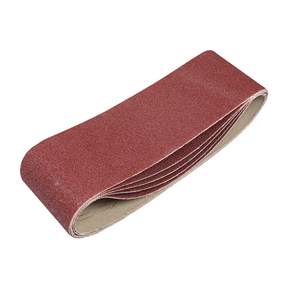 TIMCO Sanding Belts 80 Grit Red - 75 x 533mm - Image