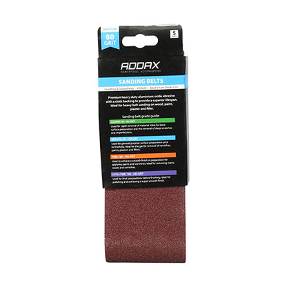 TIMCO Sanding Belts 80 Grit Red - 75 x 533mm - Image