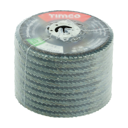 TIMCO Set of Flap Discs Zirconium Type 29 Conical P60 Grit - 115 x 22.23 - Image