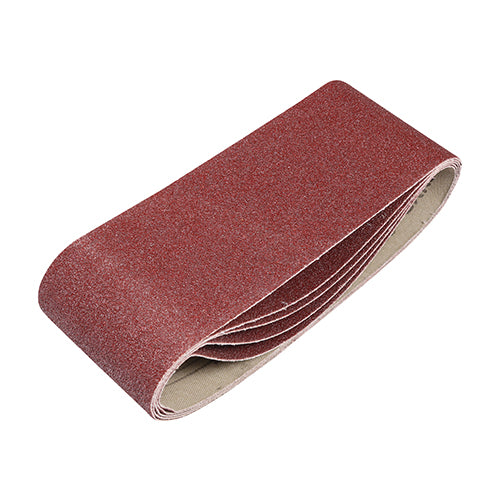 TIMCO Sanding Belts 80 Grit Red - 75 x 457mm - Image