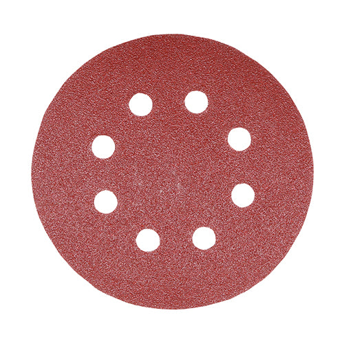 TIMCO Random Orbital Sanding Discs Mixed Red - 125mm (80/120/180) - Image