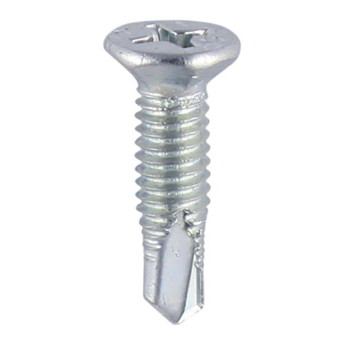 TIMCO Window Fabrication Screws Countersunk Facet PH Metric Thread Self-Drilling Point Zinc - M4 x 19 - Image