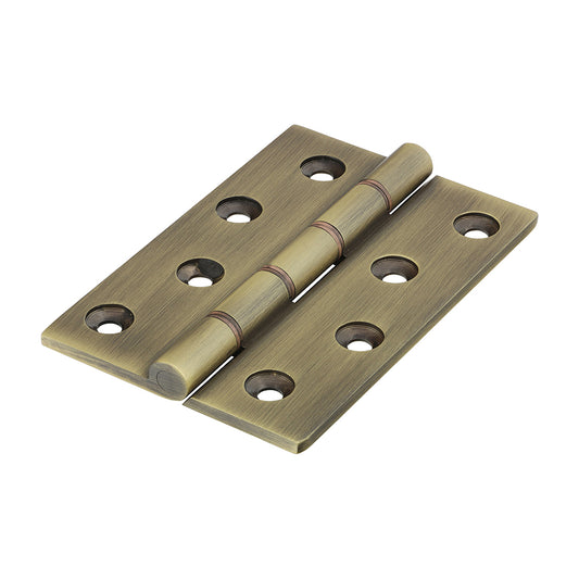 TIMCO Double Phosphor Bronze Washered Butt Hinge - Solid Brass - Antique Brass - 102 x 67