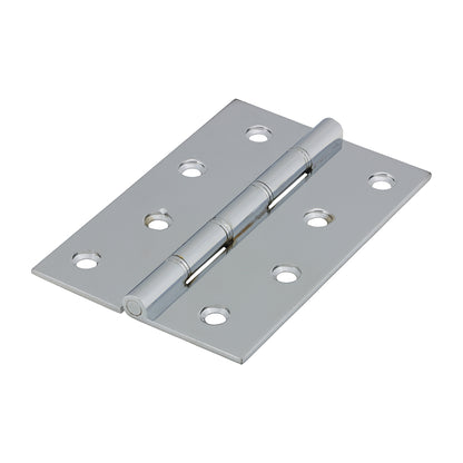 TIMCO Double Steel Washered Butt Hinge - Solid Brass - Polished Chrome - 102 x 67 - Image