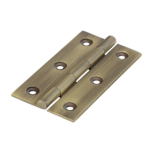 TIMCO Solid Drawn Hinge - Solid Brass - Antique Brass - 75 x 40