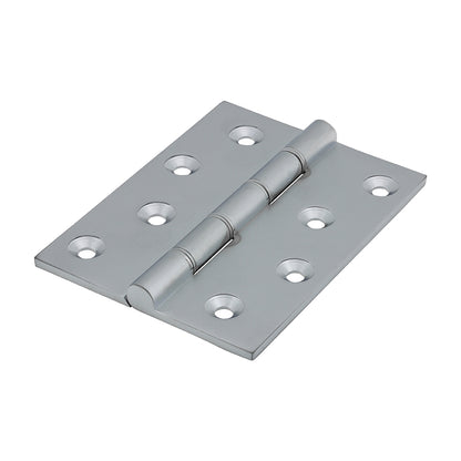 TIMCO Double Stainless Steel Washered Butt Hinge - Solid Brass - Satin Chrome - 102 x 75 - Image