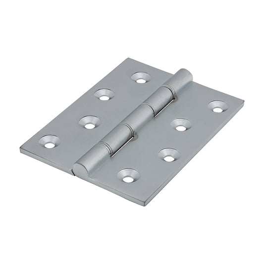 TIMCO Double Stainless Steel Washered Butt Hinge - Solid Brass - Satin Chrome - 102 x 75 - Image
