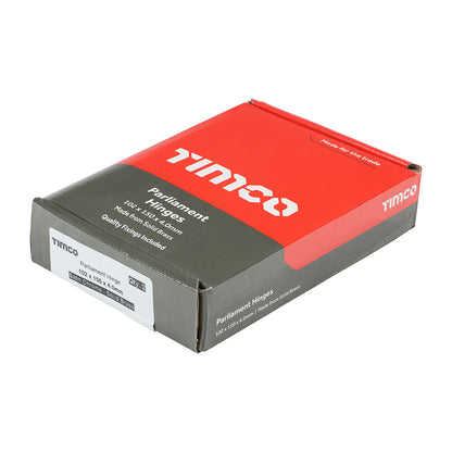 TIMCO Parliament Hinge (488) - Solid Brass - Satin Chrome - 102 x 150 - Image