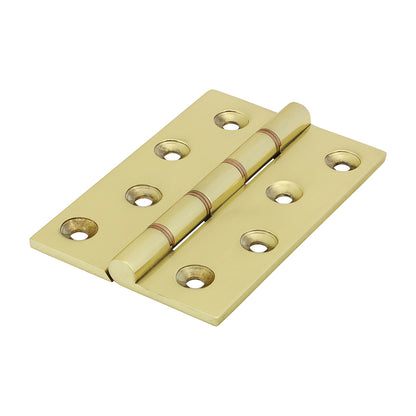 TIMCO Double Phosphor Bronze Washered Butt Hinge - Solid Brass - Polished Brass - 102 x 67