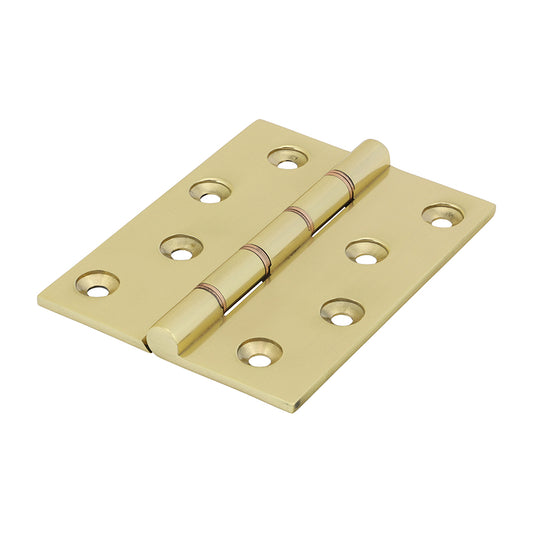 TIMCO Double Phosphor Bronze Washered Butt Hinge - Solid Brass - Polished Brass - 102 x 75
