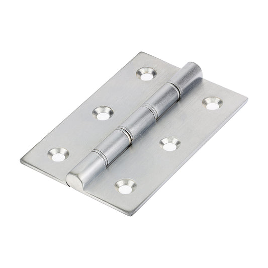 TIMCO Double Steel Washered Butt Hinge - Solid Brass - Satin Chrome - 76 x 50 - Image