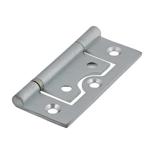 TIMCO Plain Bearing Flush Hinge - Solid Brass - Satin Chrome - 60 x 41
