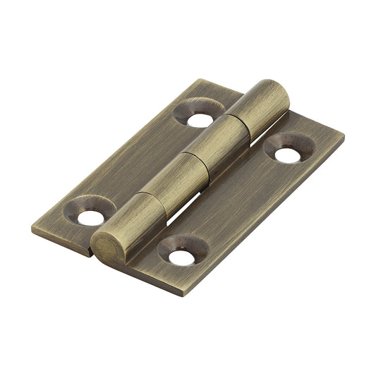 TIMCO Solid Drawn Hinge - Solid Brass - Antique Brass - 38 x 22