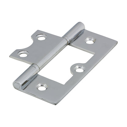 TIMCO Plain Bearing Flush Hinge - Solid Brass - Polished Chrome - 75 x 50