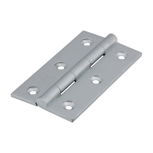 TIMCO Solid Drawn Hinge - Solid Brass - Satin Chrome - 75 x 40