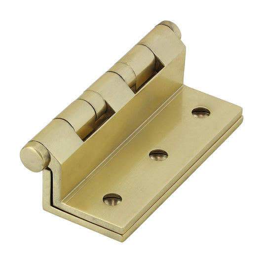 TIMCO Ball Bearing Stormproof Hinge (1951) - Solid Brass - Polished Brass - 64 x 55 - Image