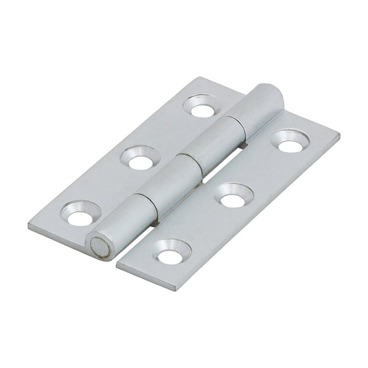 TIMCO Solid Drawn Hinge - Solid Brass - Satin Chrome - 50 x 28