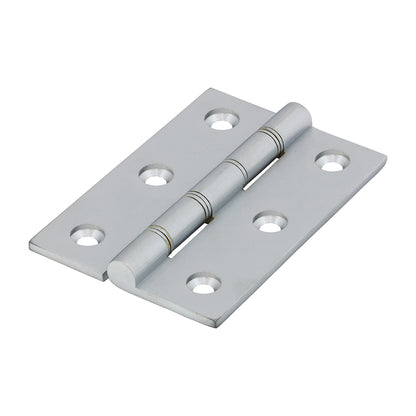TIMCO Double Stainless Steel Washered Butt Hinge - Solid Brass - Satin Chrome - 76 x 50 - Image