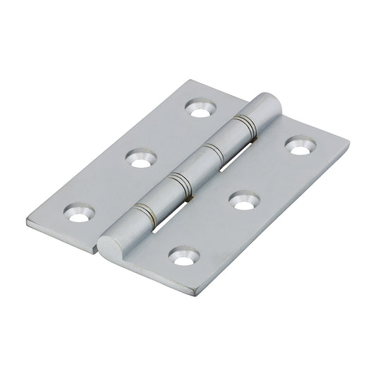TIMCO Double Stainless Steel Washered Butt Hinge - Solid Brass - Satin Chrome - 76 x 50 - Image