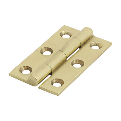 TIMCO Solid Drawn Hinge - Solid Brass - Polished Brass - 50 x 28