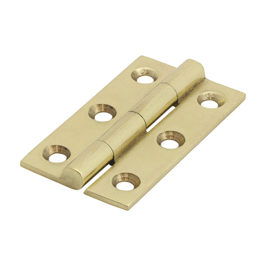 TIMCO Solid Drawn Hinge - Solid Brass - Polished Brass - 50 x 28