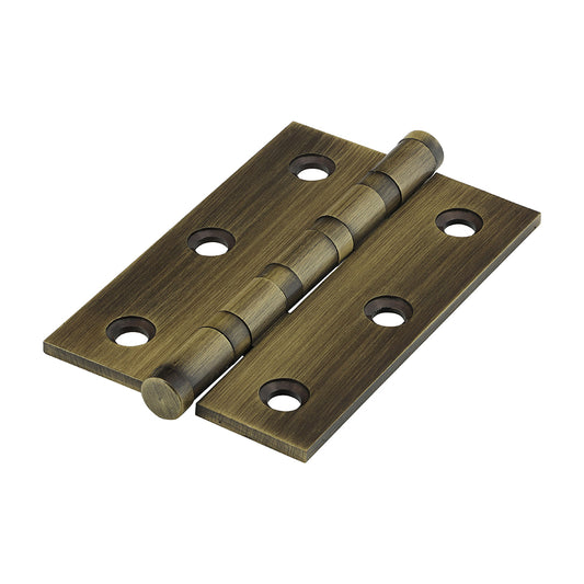 TIMCO Performance Ball Race Hinge - Solid Brass - Antique Brass - 76 x 50
