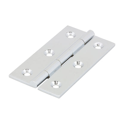 TIMCO Solid Drawn Hinge - Solid Brass - Polished Chrome - 64 x 35
