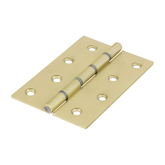 TIMCO Double Steel Washered Butt Hinge - Solid Brass - Polished Brass - 102 x 67 - Image