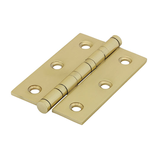 TIMCO Performance Ball Race Hinge - Solid Brass - Polished Brass - 76 x 50