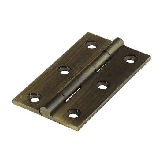 TIMCO Solid Drawn Hinge - Solid Brass - Antique Brass - 64 x 35