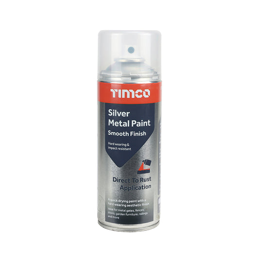 TIMCO Silver Metal Paint - Smooth Finish - 380ml - Image
