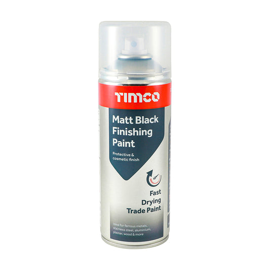 TIMCO Finishing Paint Matt Black - 380ml - Image
