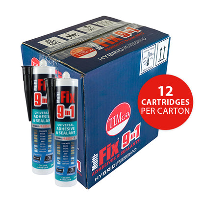 TIMCO 9 In 1 Universal Adhesive & Sealant Black - 290ml - Image