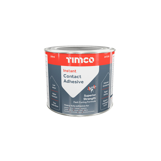 TIMCO Contact Adhesive, Rapid Setting Multi-Purpose Impact Resistant Adhesive - 250ml
 - Image