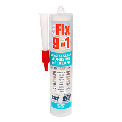 TIMCO 9 In 1 Adhesive & Sealant Crystal Clear - 290ml - Image