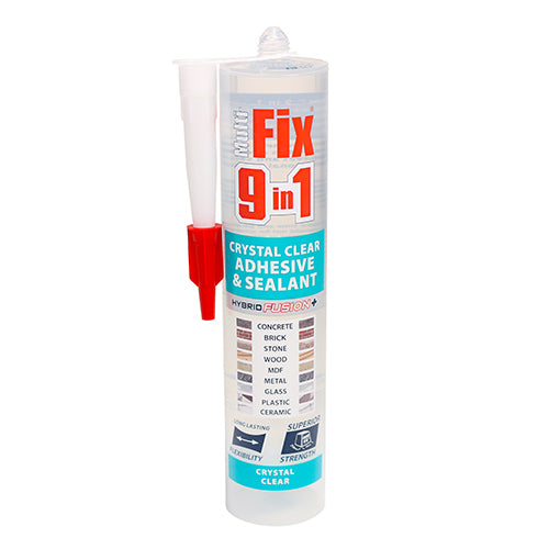 TIMCO 9 In 1 Adhesive & Sealant Crystal Clear - 290ml - Image