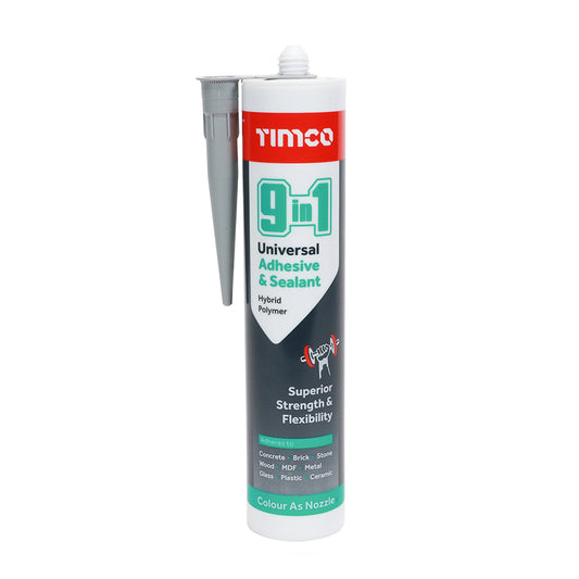 TIMCO 9 In 1 Universal Adhesive & Sealant Grey - 290ml - Image