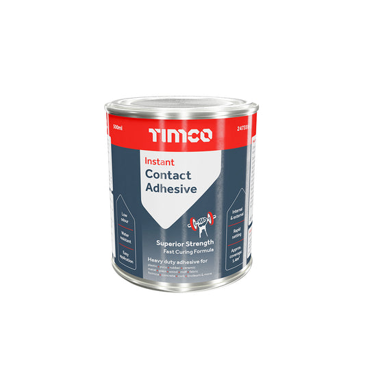 TIMCO Contact Adhesive, Rapid Setting Multi-Purpose Impact Resistant Adhesive - 500ml
 - Image