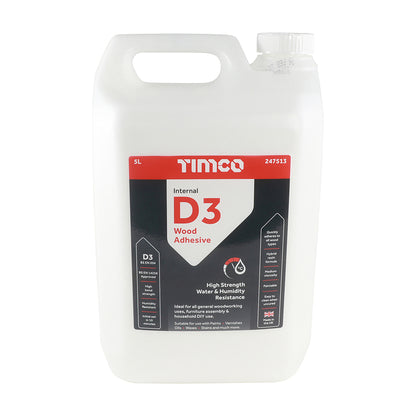 TIMCO Internal D3 Wood Adhesive - 5L - Image
