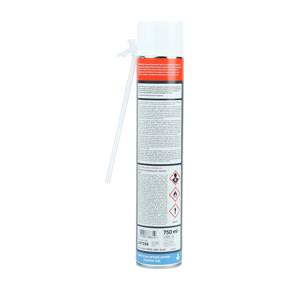 TIMCO Fill & Fix Expanding PU Foam B3 Hand Held - 750ml - Image