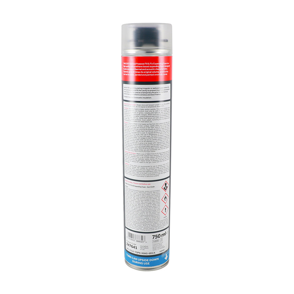 TIMCO Fill & Fix Expanding PU Foam B3 Gun Grade - 750ml - Image