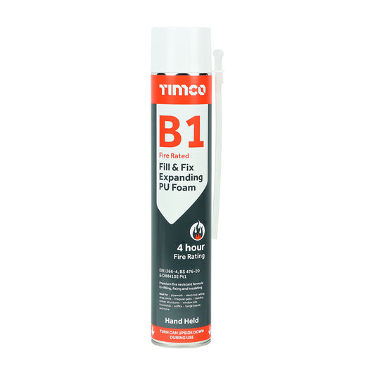 TIMCO Fill & Fix Fire Rated Expanding PU Foam B1 Hand Held - 750ml - Image