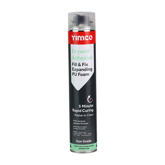 TIMCO Drywall Adhesive Fill & Fix Expanding PU Foam Gun Grade - 750ml - Image