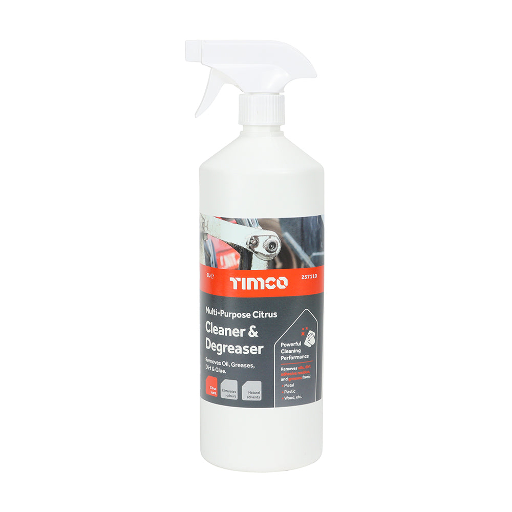 TIMCO Multi-Purpose Citrus Cleaner & Degreaser, Commercial Spray Degreaser with Citrus Scent - 1L  - Image